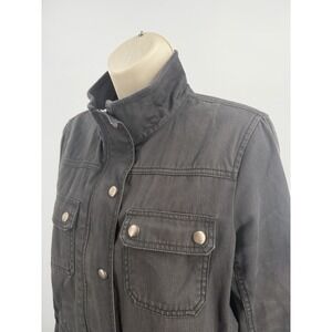 J.Crew Relaxed Boyfriend Field Jacket Charcoal Grey Style 02535 Size Small S